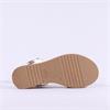 Repo Buckle Detail Wedge Sandal - White Gold